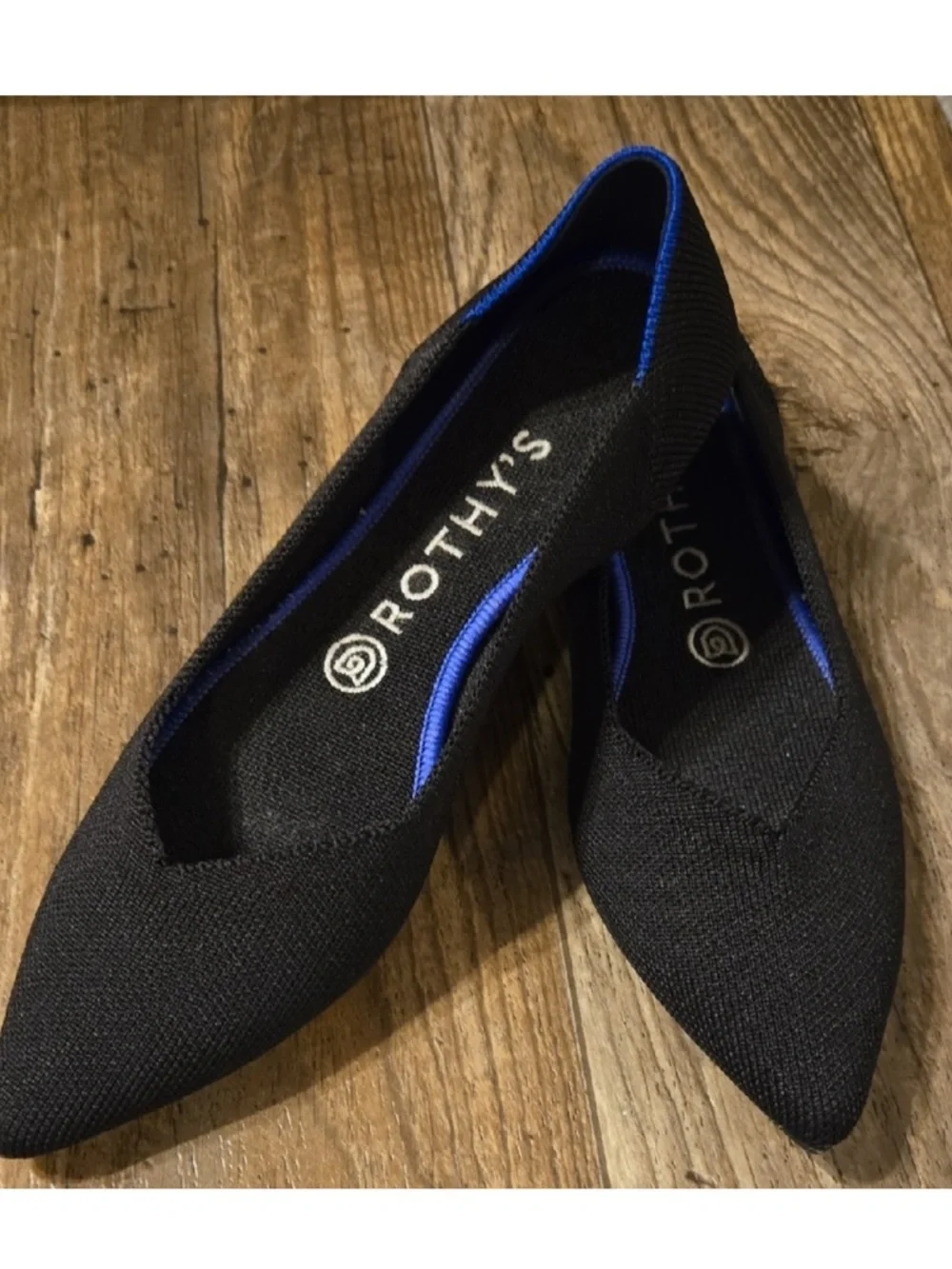 Rothy's The Point II Black Flats Size W7.5 - Picture 6 of 12